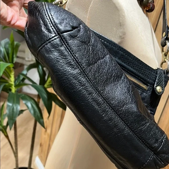 COACH Ashley Black & Snakeskin Leather Crossbody Bag F20114 - Picture 15 of 16